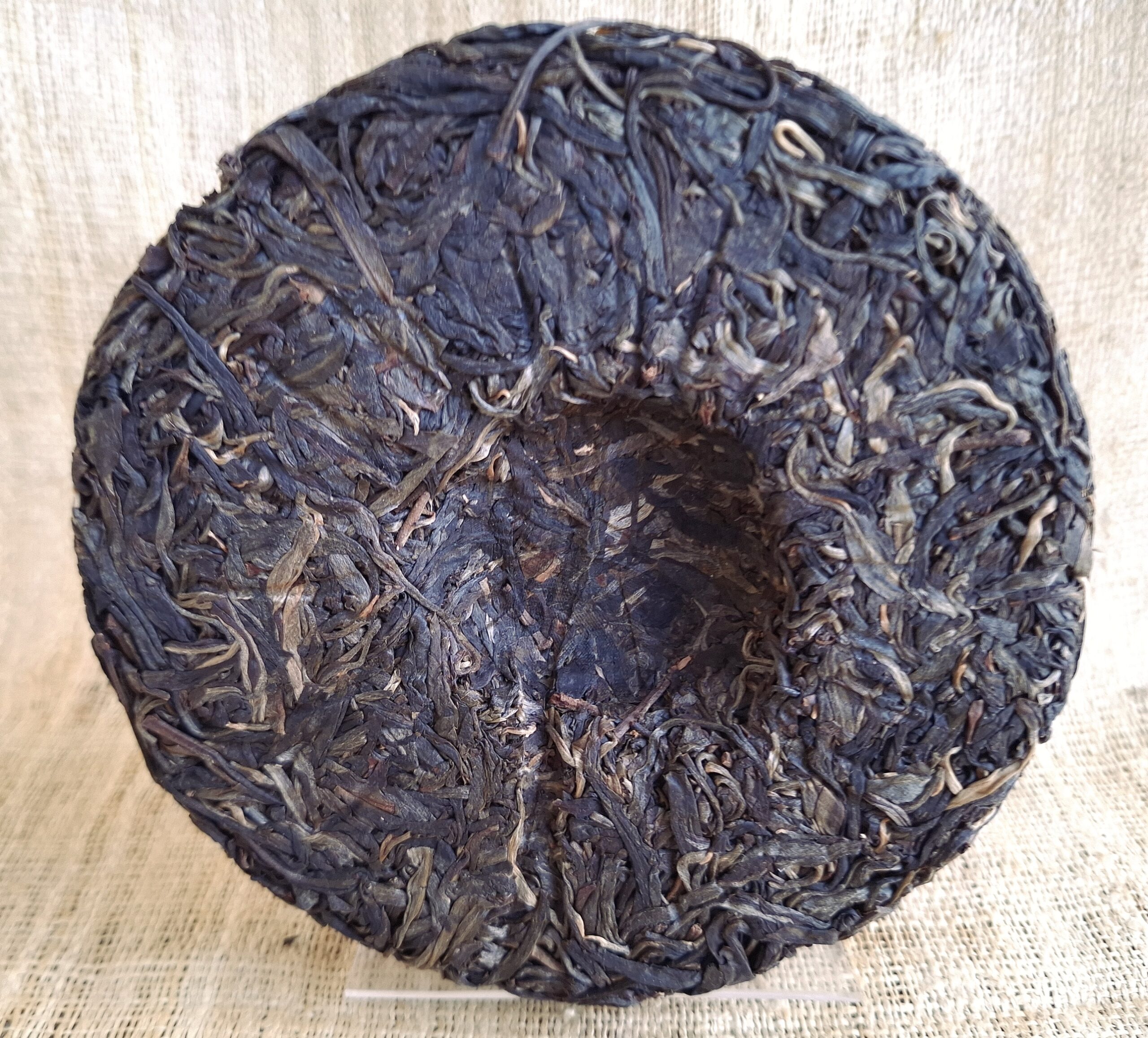 xiao meng song shui ku puer cake back